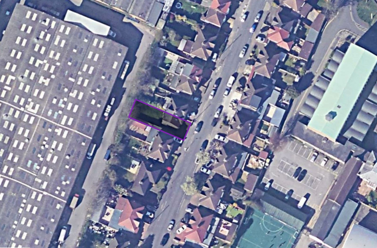 Aerial view of Nield Road, Hayes project site